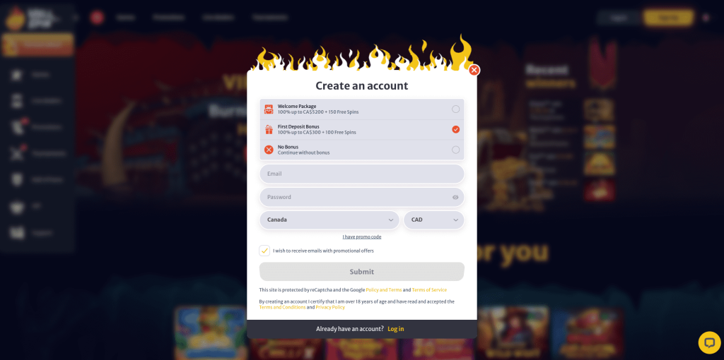 HellSpin Casino Registration