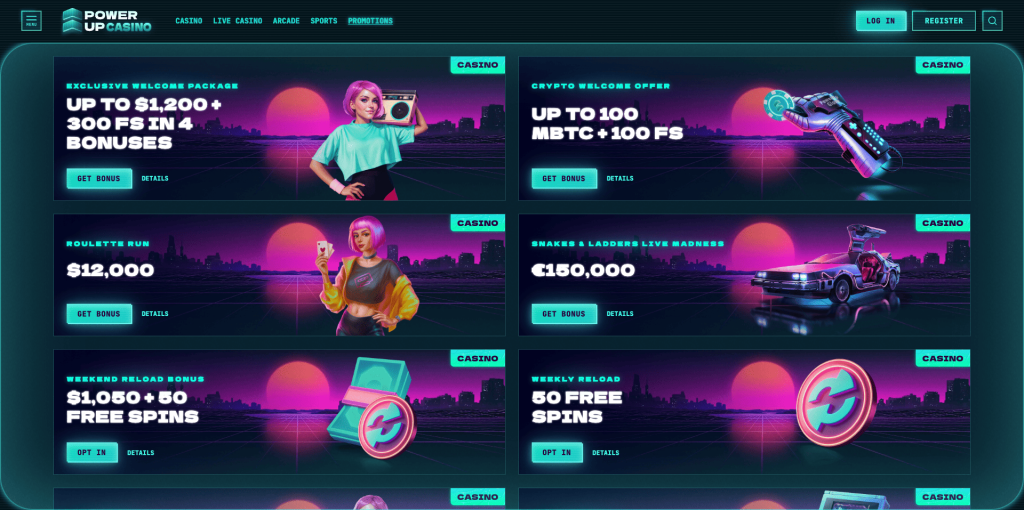 PowerUp Casino Bonuses