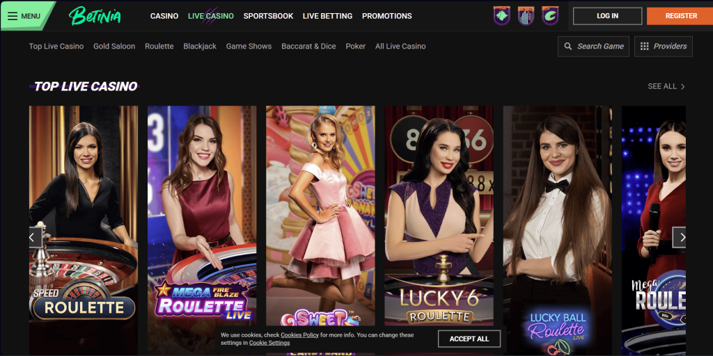 Betinia Casino Live Games