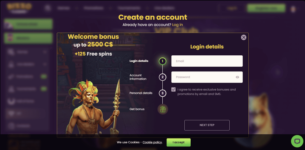 Bizzo Casino Registration