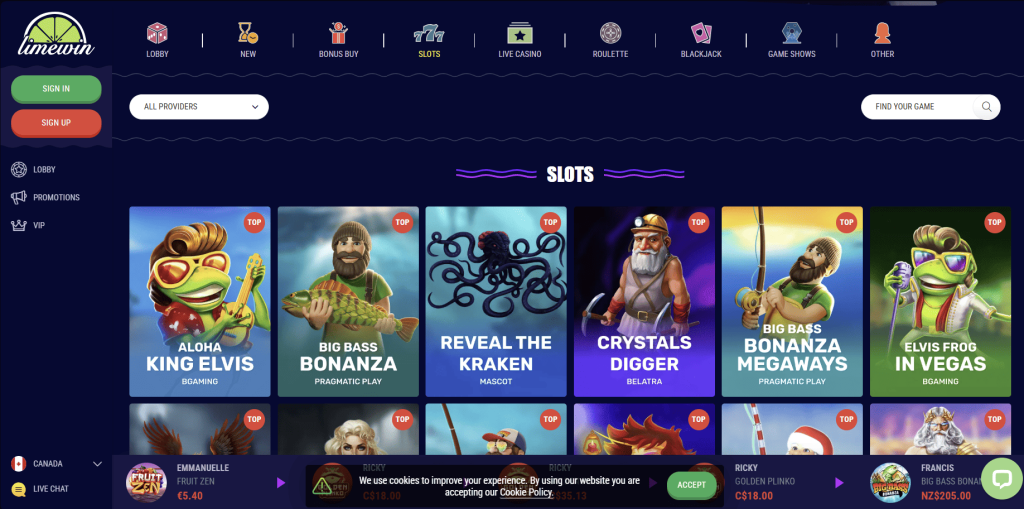 Limewin Casino Slots