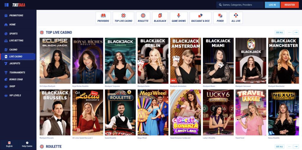 Tikitaka Casino Live Games