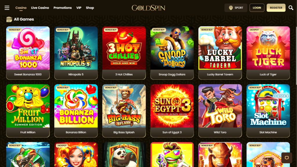 Goldspin casino slots