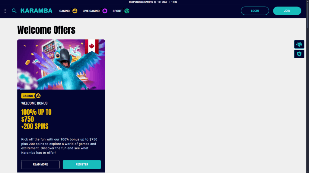 Karamba casino bonuses