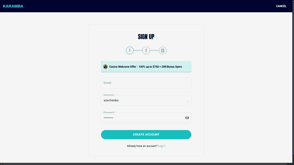 Karamba casino registration