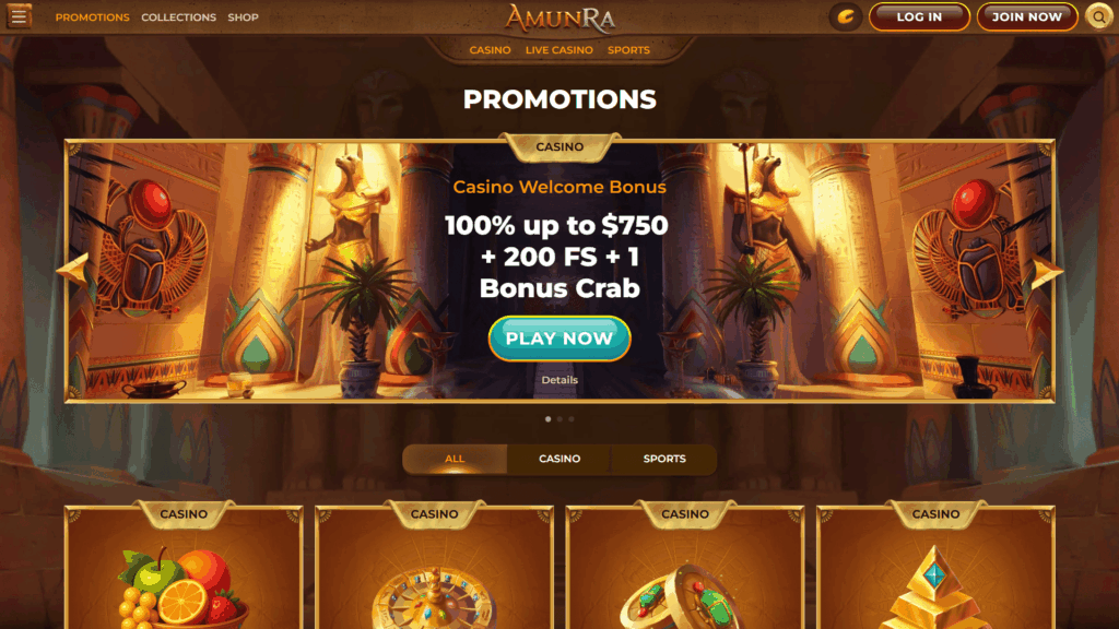 Amunra casino bonuses