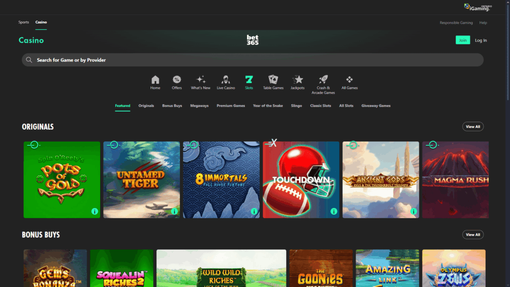 bet365 casino slots