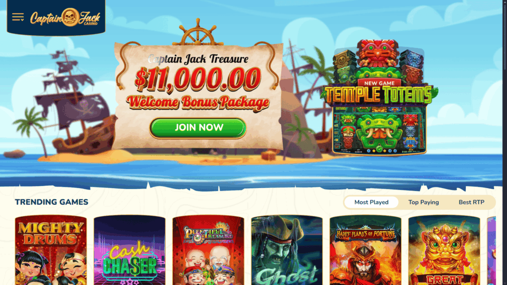 Captain Jack casino Canada