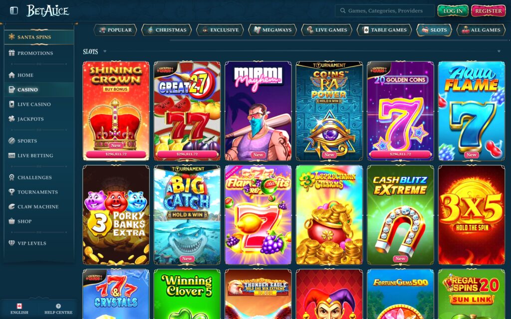 BetAlice casino slots