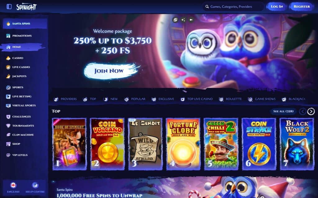 Spinight casino Canada