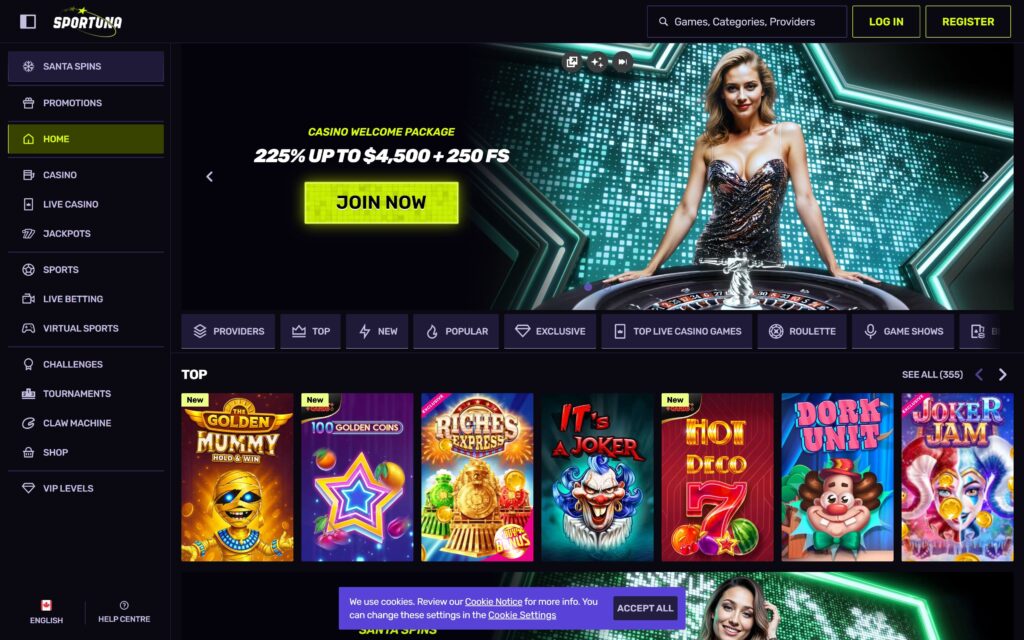 Sportuna casino Canada