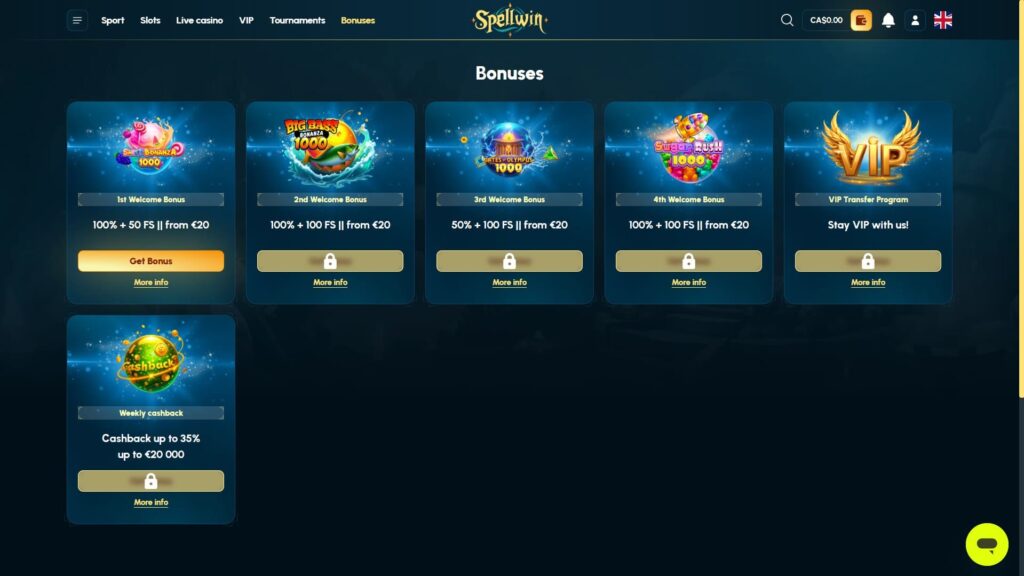 Spellwin casino bonuses