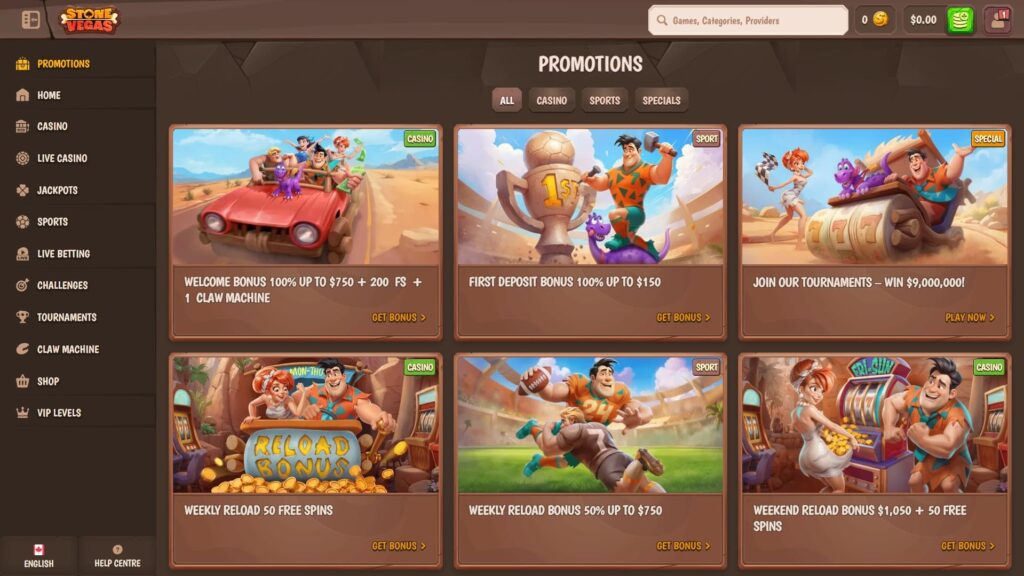 Stonevegas casino bonuses