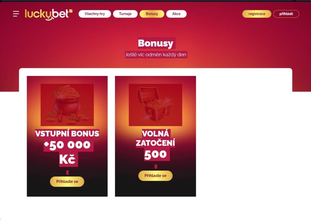 Luckybet Casino bonusy