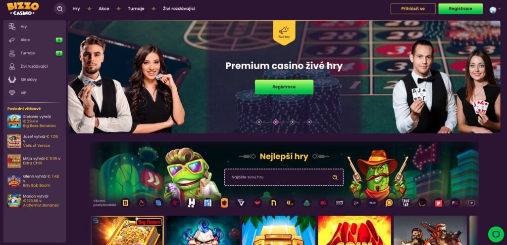 Bizzo casino oficiální stránka