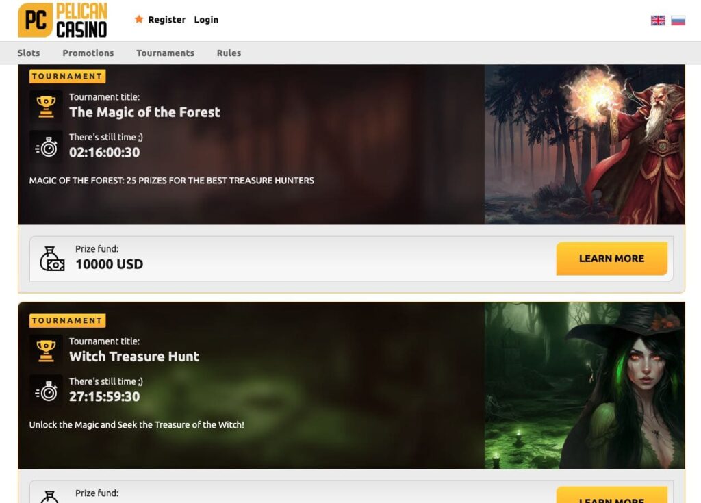 Pelican kasinové turnaje