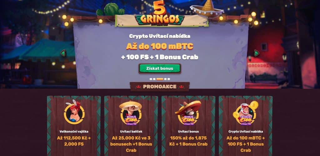 5gringos kasino bonusy