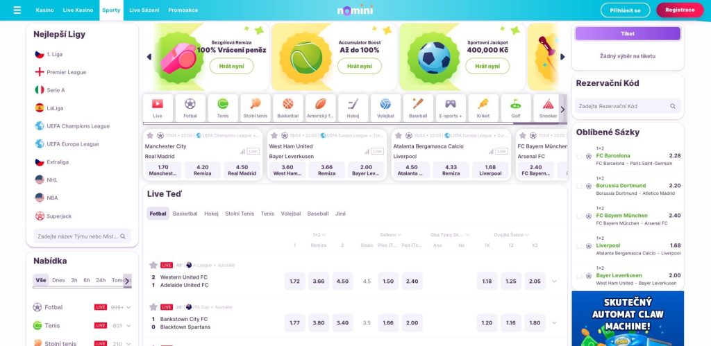 Nomini casino sportovní sázení