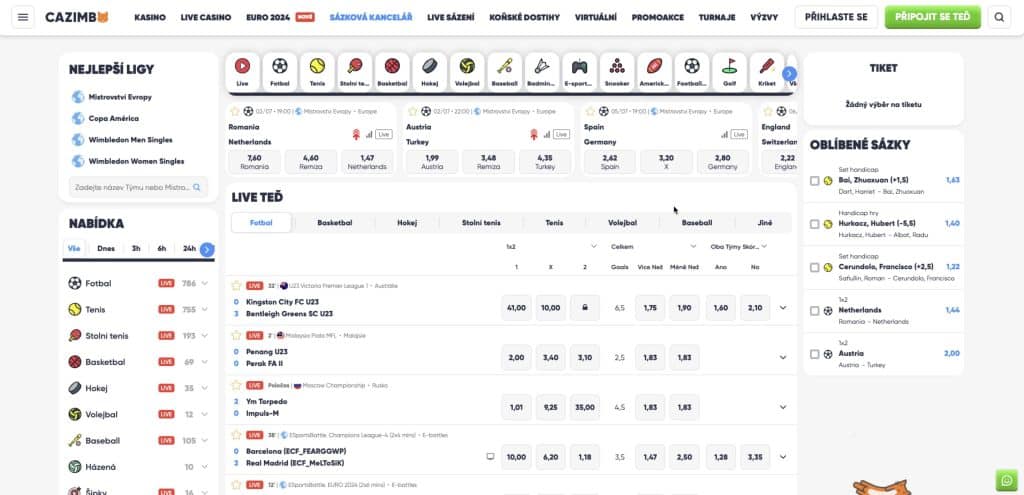 Cazimbo sportovní sázení