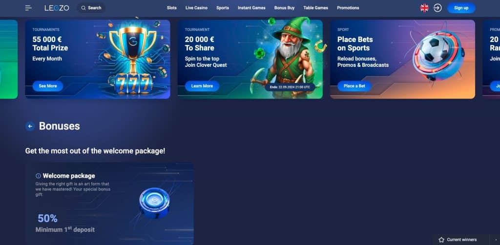 Legzo casino bonusy