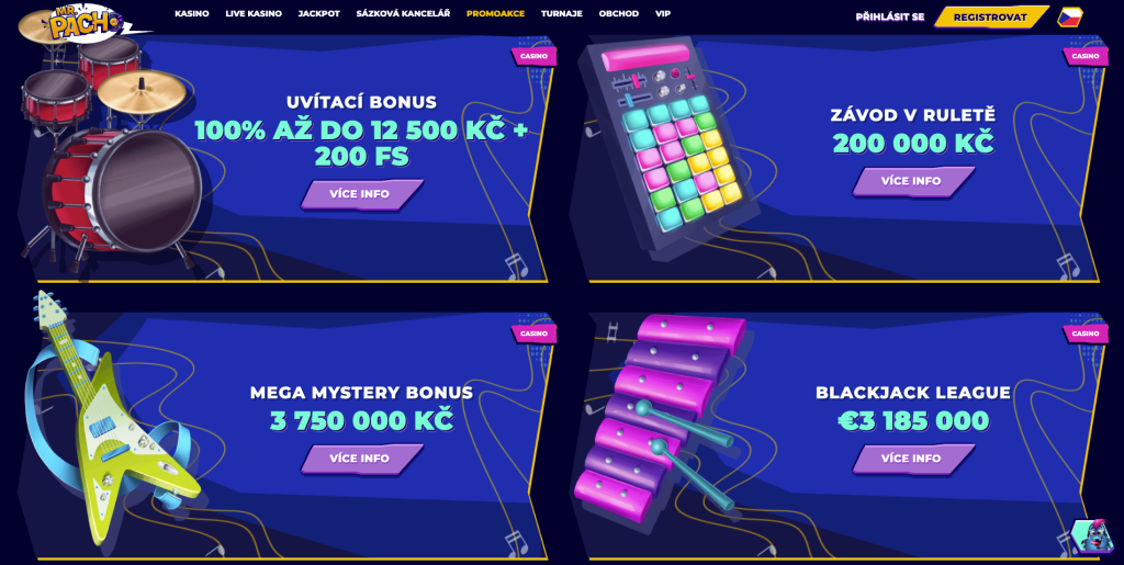 MR Pacho casino bonusy