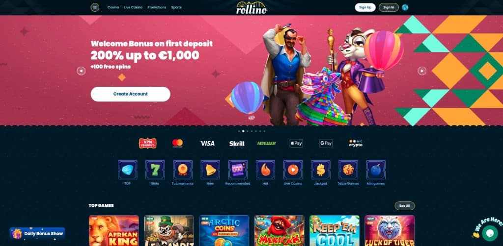 Rollino casino Česká republika