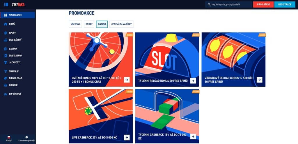 TikiTaka casino bonusy