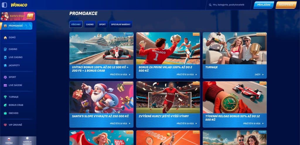 Wonaco casino bonusy