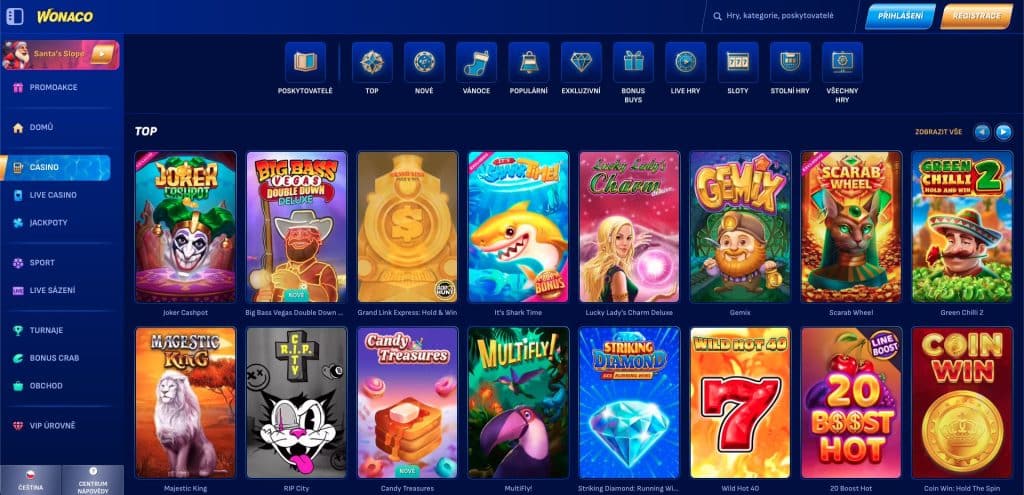 Wonaco casino hrací automaty