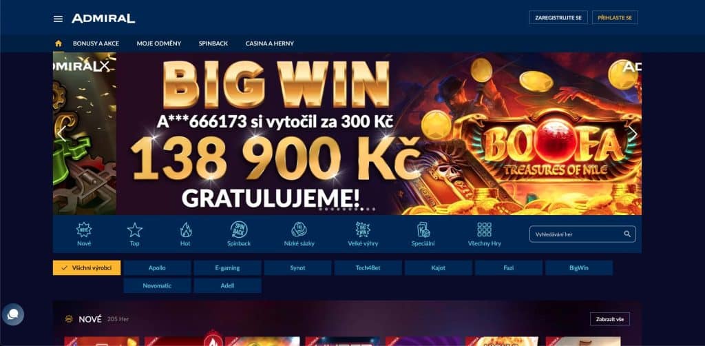 Admiral casino Česká republika