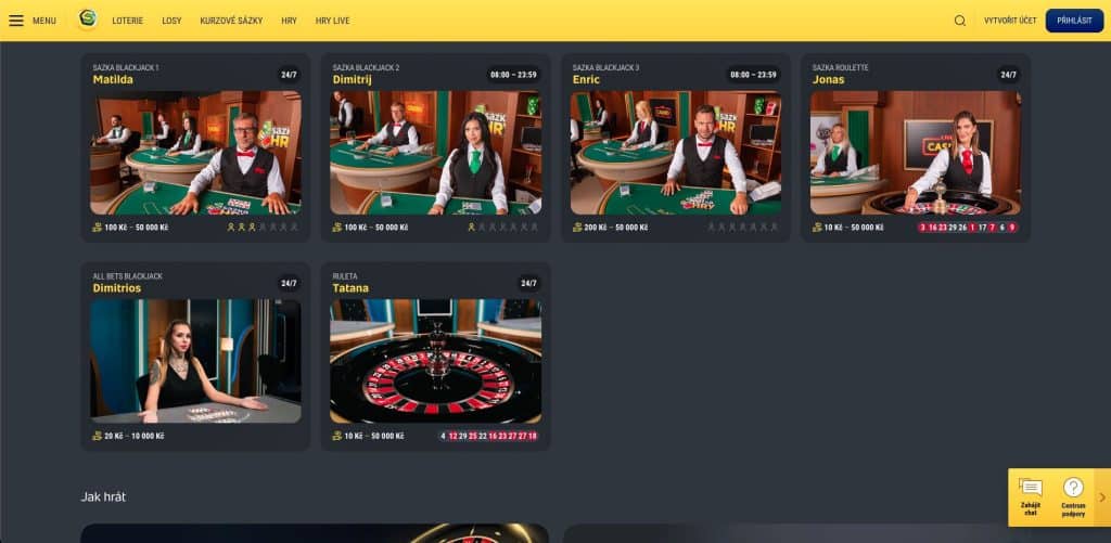 Casino s živými dealery