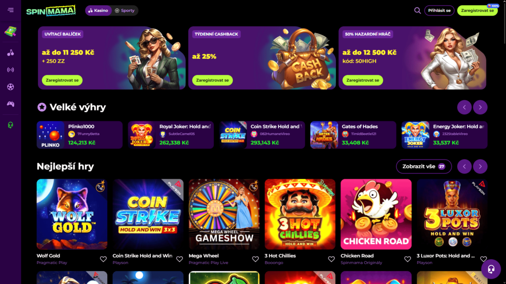 Spinmama casino Česká republika