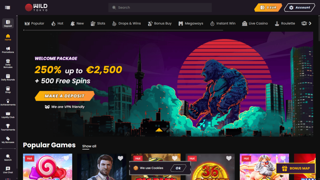 Wild Tokyo casino Česká republika