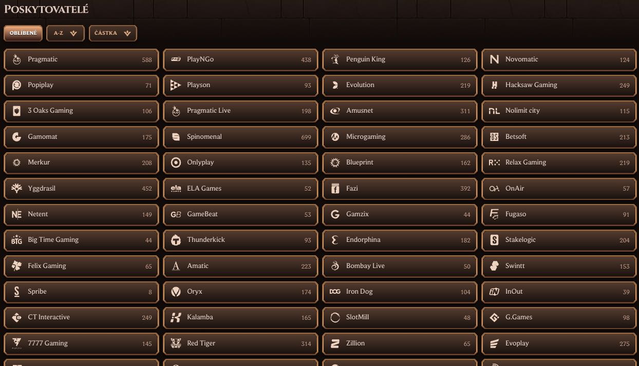 Vývojáři casino her