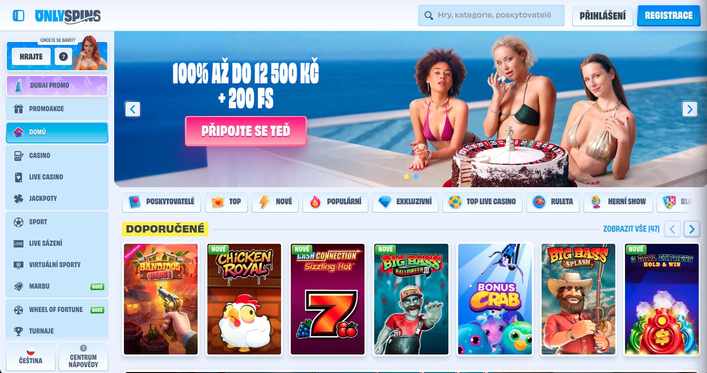 OnlySpins casino Česká republika