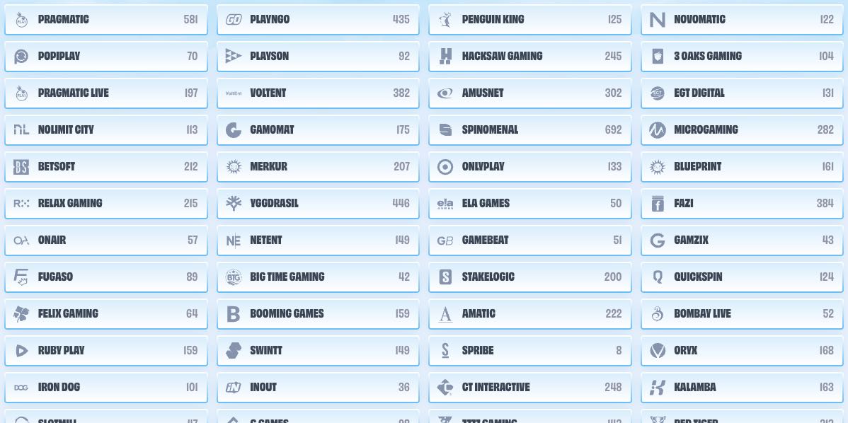 Vývojáři casino her