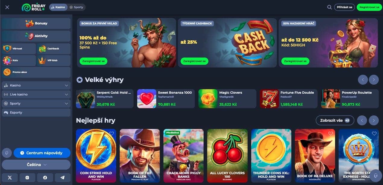 FridayRoll casino Česká Republika