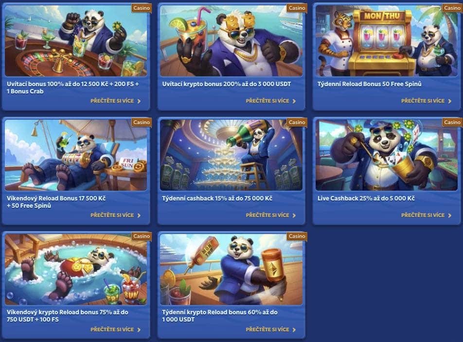 Pandido casino bonusy