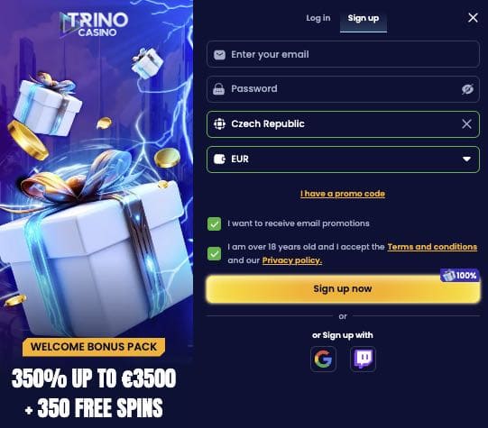 Trino casino registrace