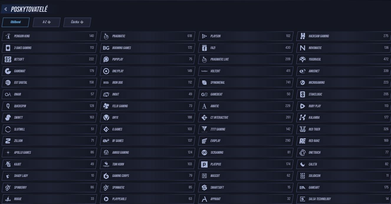 Vývojáři casino her