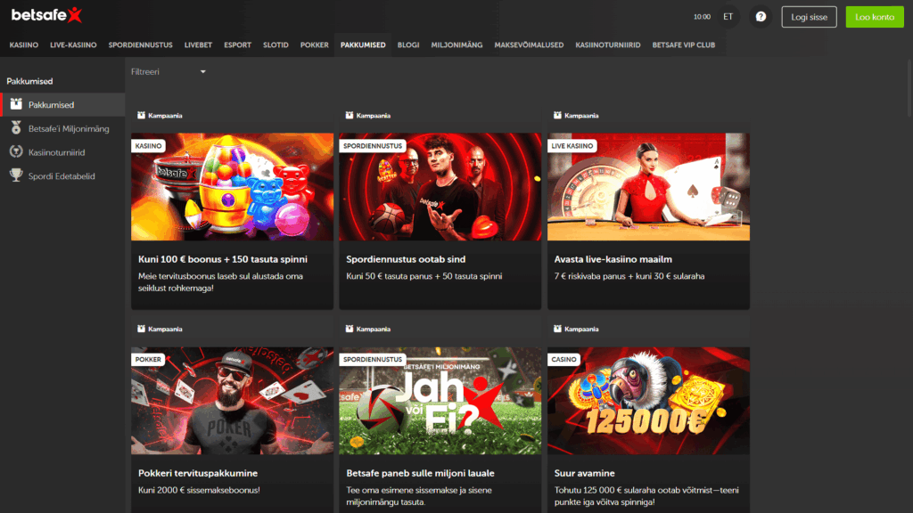 BetSafe kasiinokampaaniad