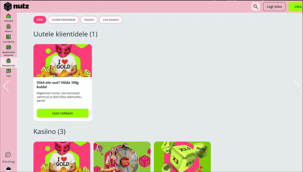 Nutz kasiinokampaaniad