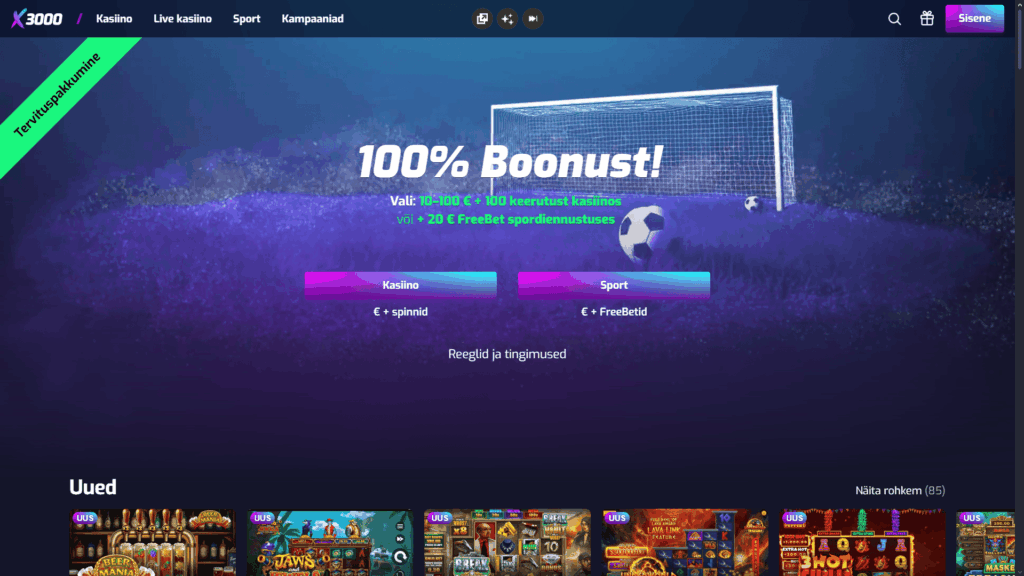 x3000 kasiino Eesti