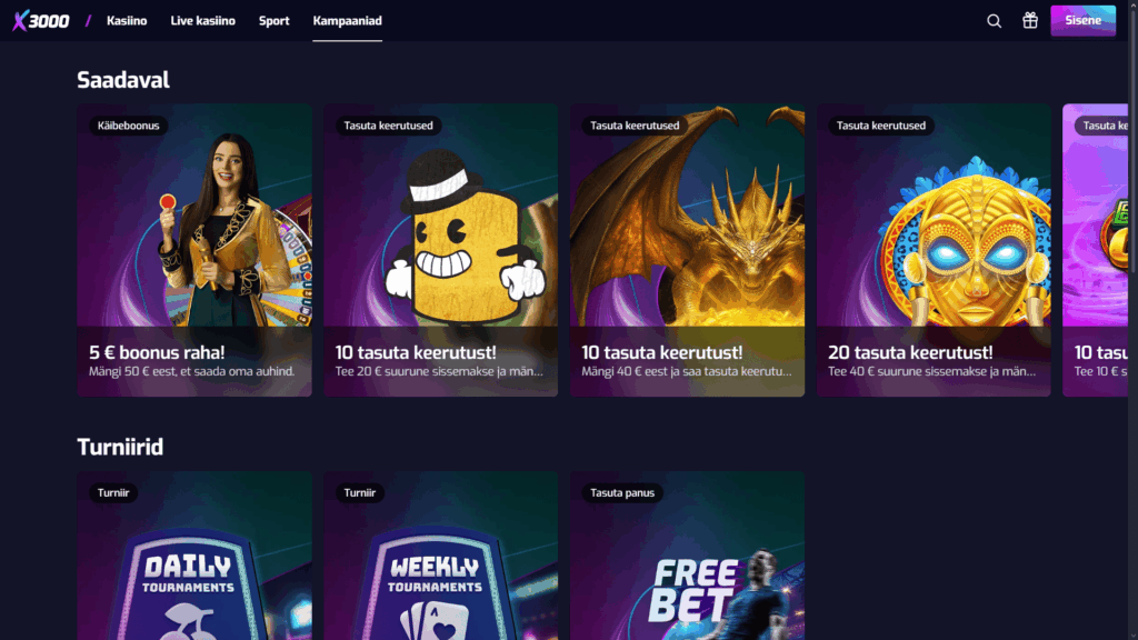 x3000 kasiinokampaaniad