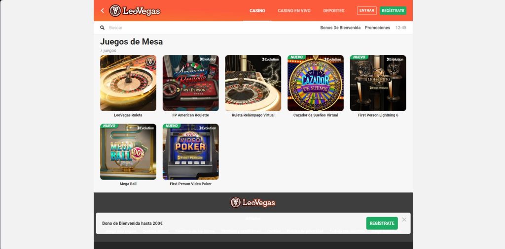 leovegas juegos