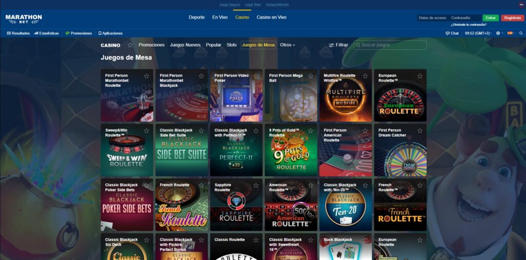 Marathonbet juegos