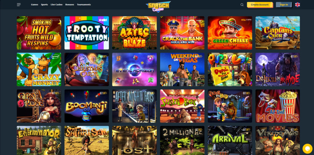 Snatch Casino Παιχνίδια