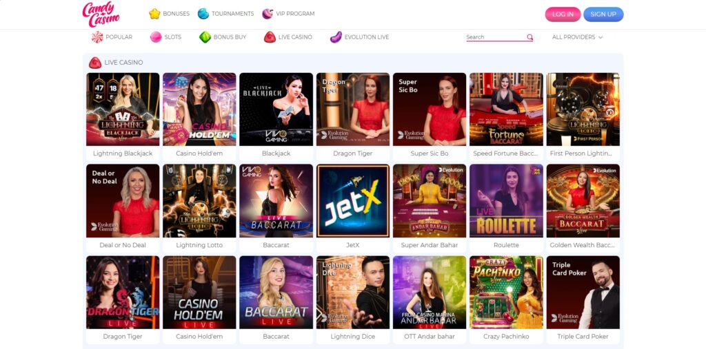 Candy casino Ζωντανό καζίνο