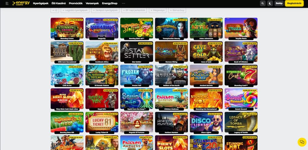 energycasino nyerogepes jatekok