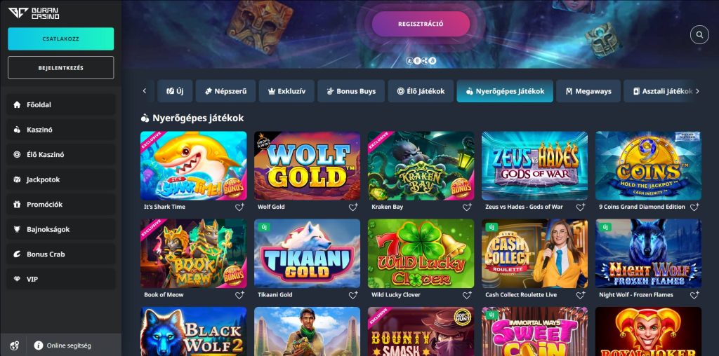 buran nyerogepes jatekok